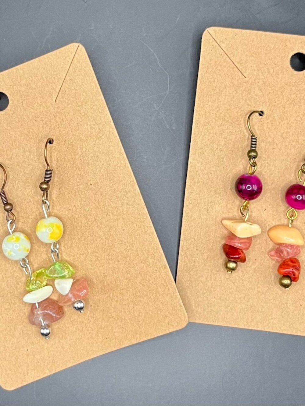 Crystal Earring Set #21 - Solar Meadow Matrix - Gemini Leo Taurus